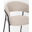 Mercana Carolyn Matte Black Metal Bar Stool