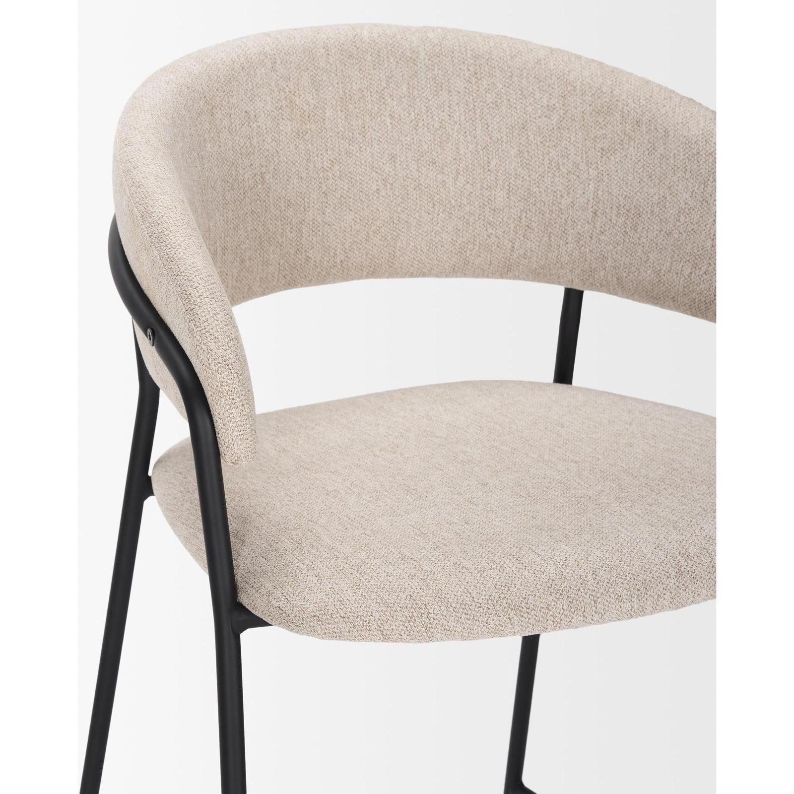 Mercana Carolyn Matte Black Metal Bar Stool