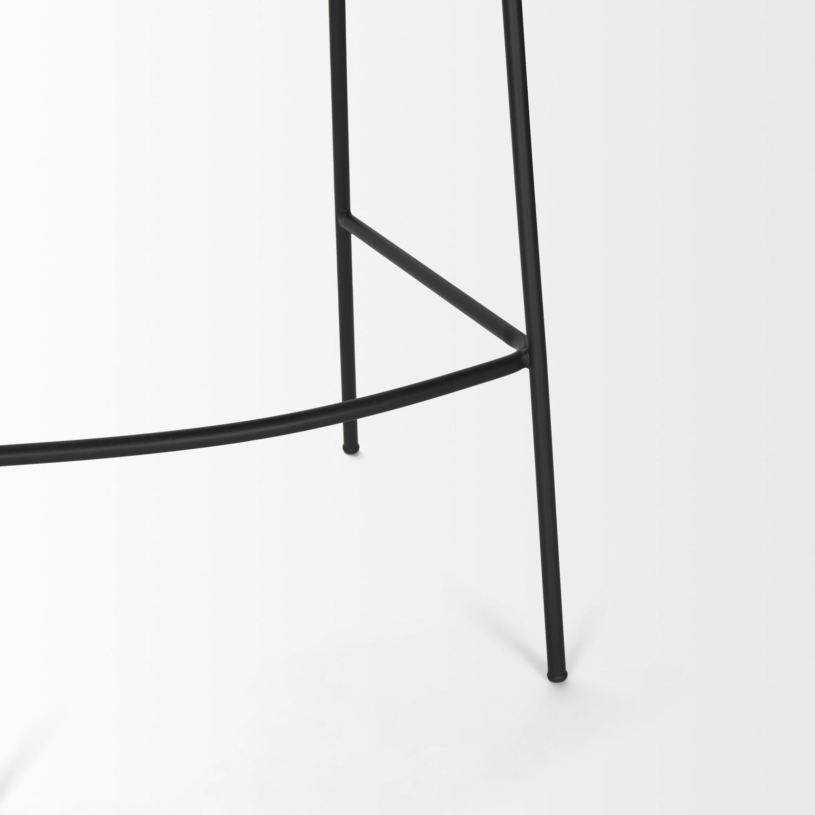 Mercana Carolyn Matte Black Metal Bar Stool