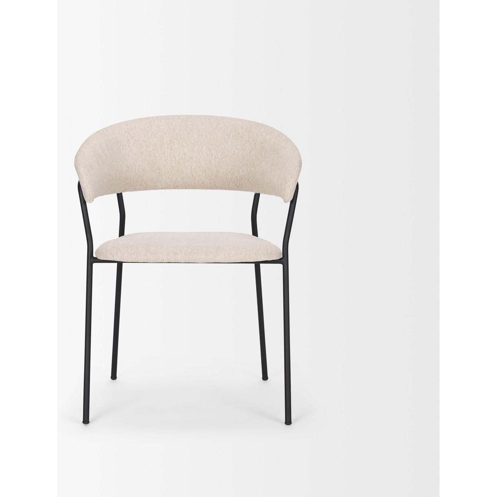 Mercana Carolyn Dining Chair Matte Black Metal