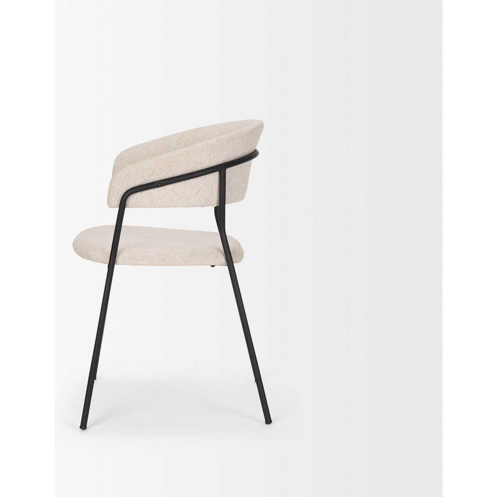 Mercana Carolyn Dining Chair Matte Black Metal