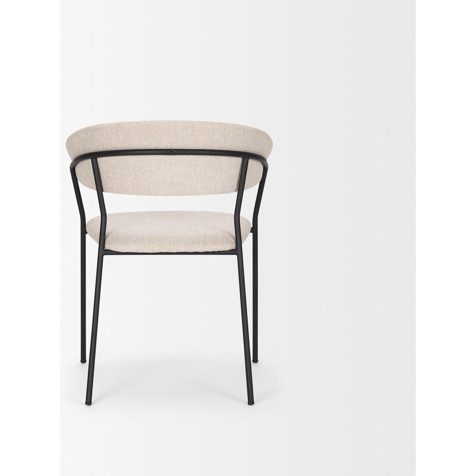 Mercana Carolyn Dining Chair Matte Black Metal