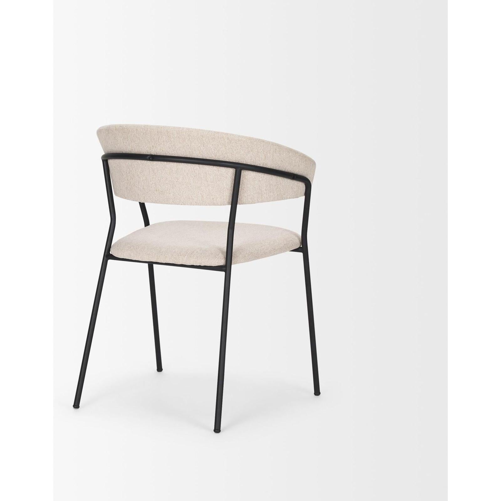 Mercana Carolyn Dining Chair Matte Black Metal