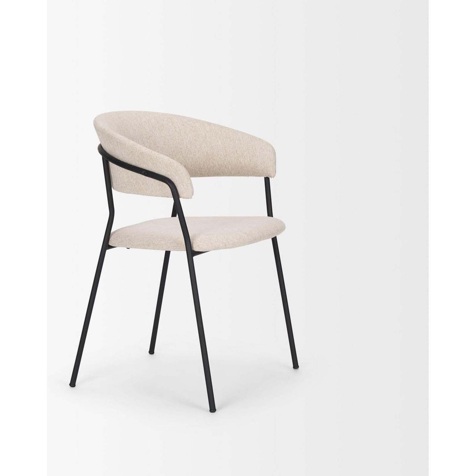 Mercana Carolyn Dining Chair Matte Black Metal