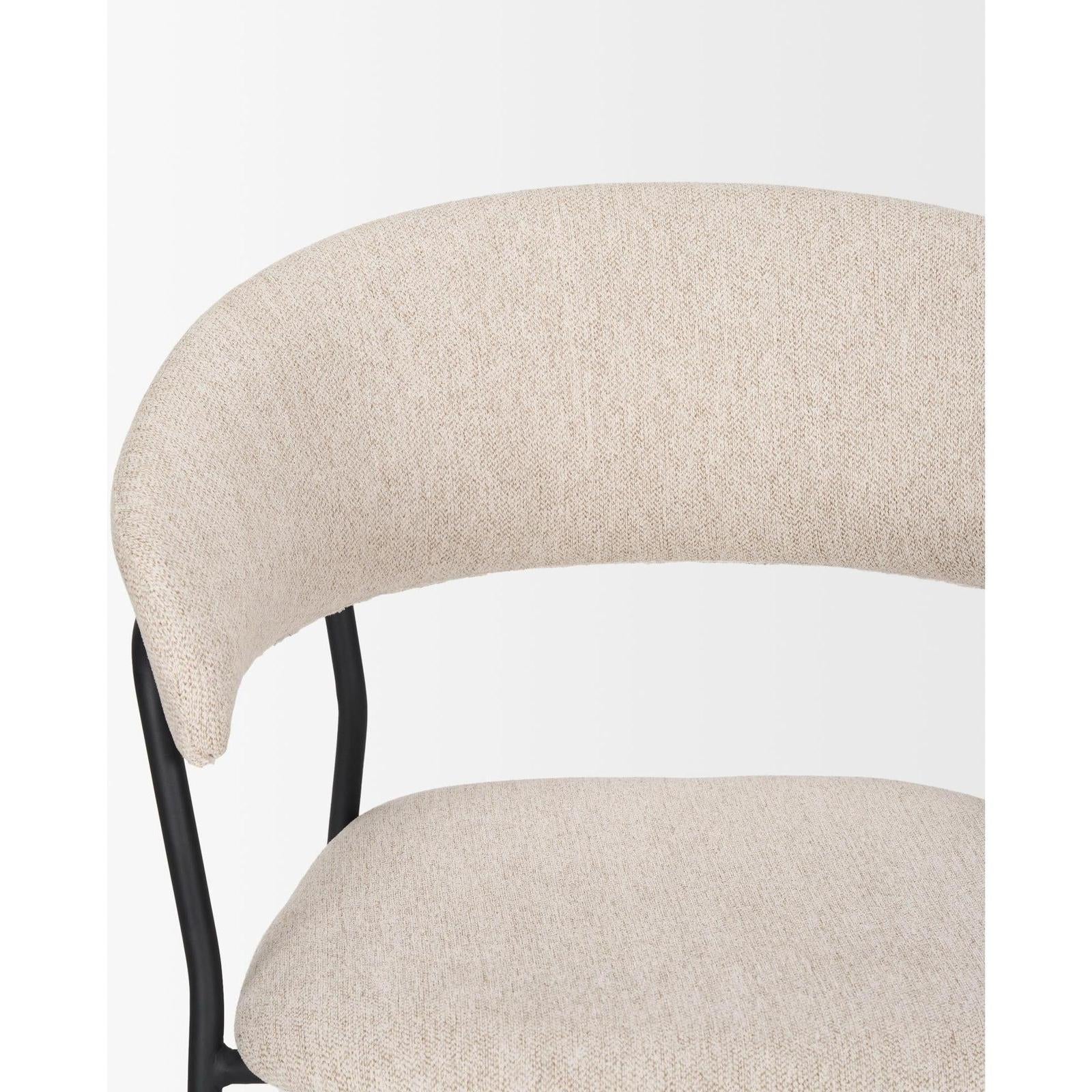 Mercana Carolyn Dining Chair Matte Black Metal