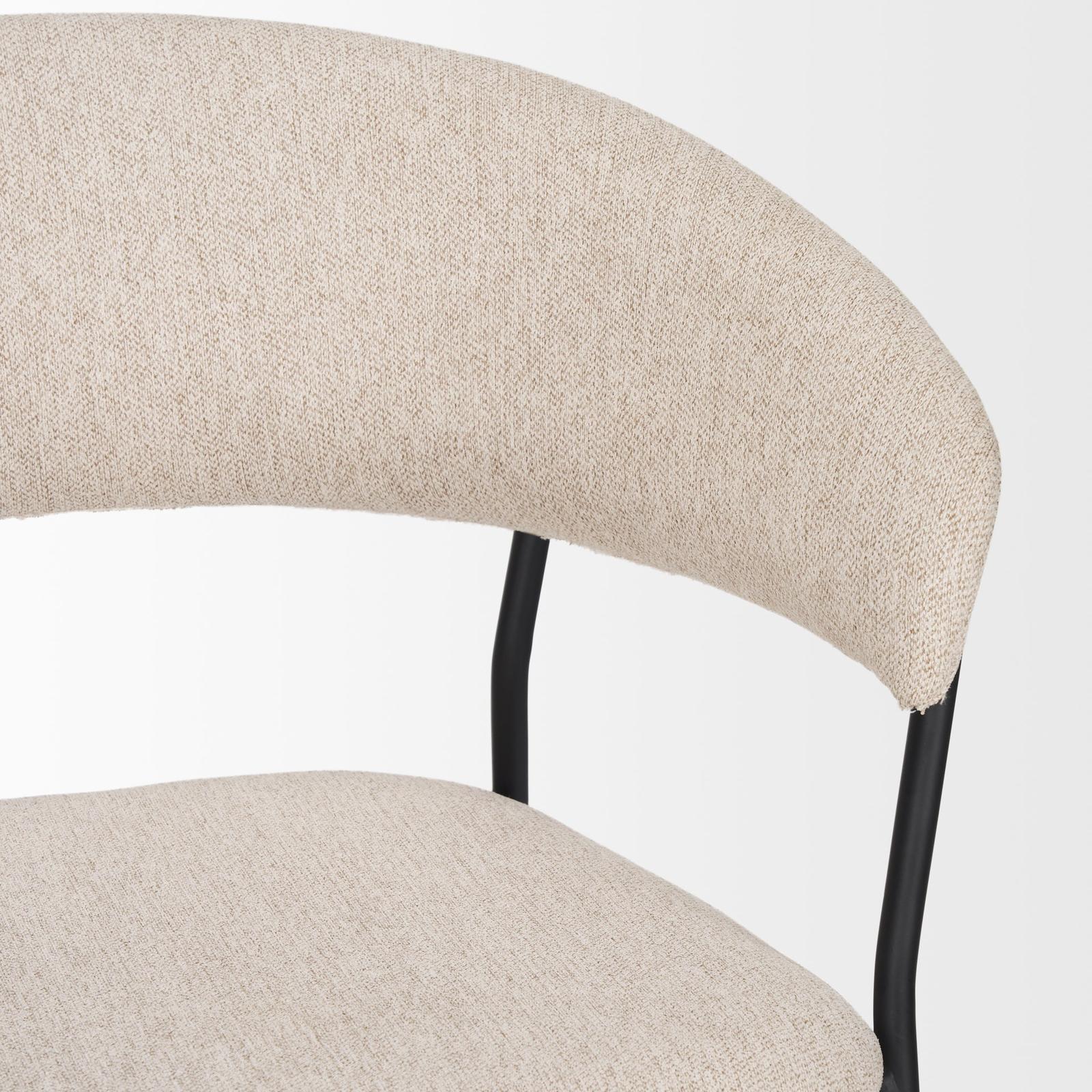 Mercana Carolyn Dining Chair Matte Black Metal
