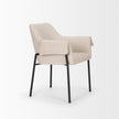 Mercana Brently Dining Chair Matte Black Metal Legs