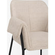 Mercana Brently Dining Chair Matte Black Metal Legs