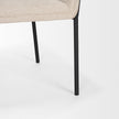 Mercana Brently Dining Chair Matte Black Metal Legs