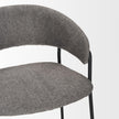 Mercana Carolyn Fabric & Matte Black Metal Counter Stool