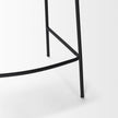 Mercana Carolyn Fabric & Matte Black Metal Counter Stool