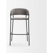 Mercana Carolyn Matte Black Metal Bar Stool