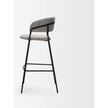 Mercana Carolyn Matte Black Metal Bar Stool