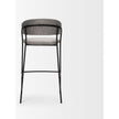 Mercana Carolyn Matte Black Metal Bar Stool