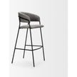 Mercana Carolyn Matte Black Metal Bar Stool