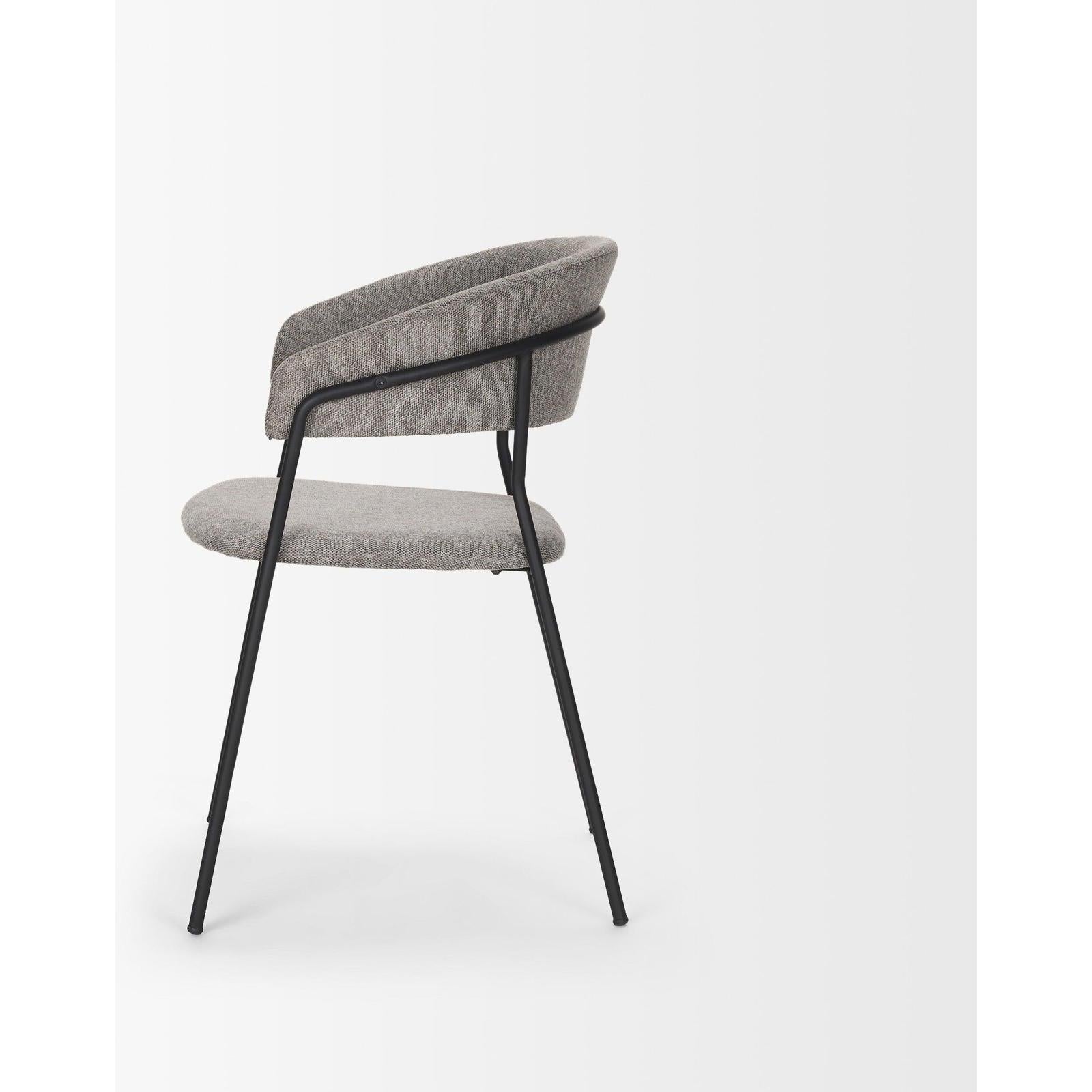 Mercana Carolyn Dining Chair Matte Black Metal