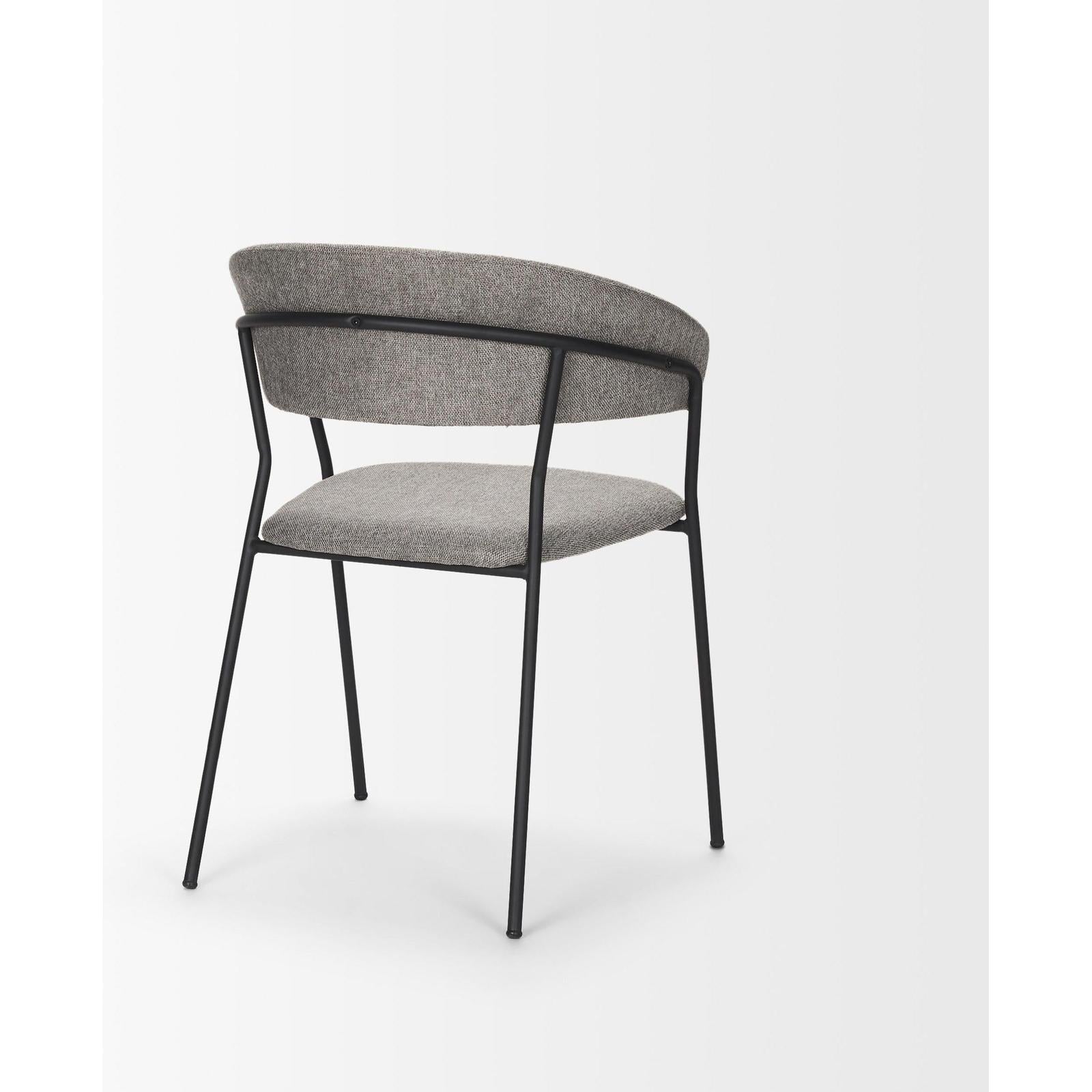 Mercana Carolyn Dining Chair Matte Black Metal