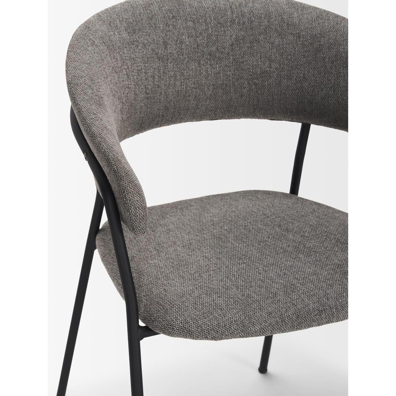 Mercana Carolyn Dining Chair Matte Black Metal