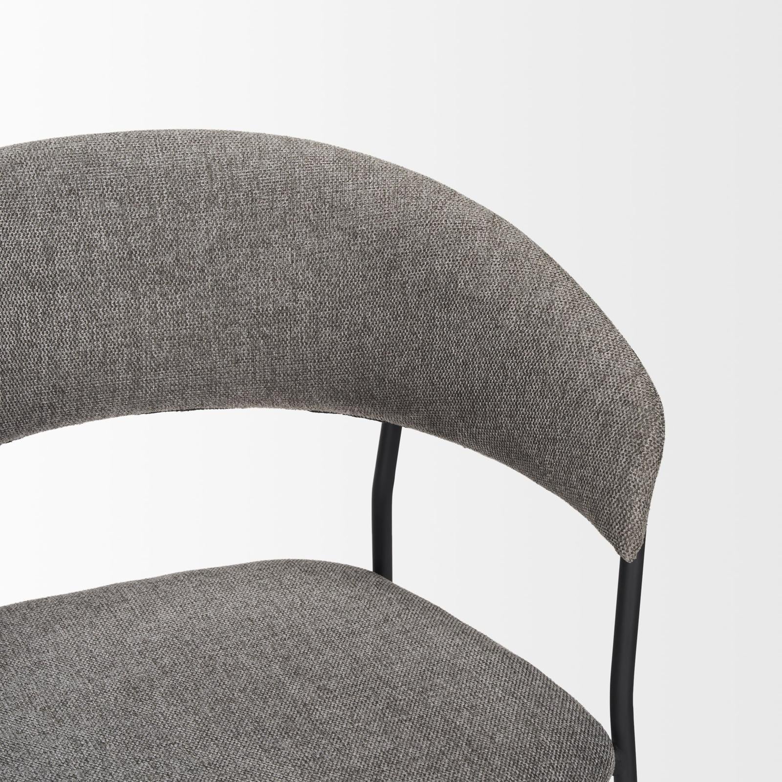 Mercana Carolyn Dining Chair Matte Black Metal