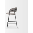 Mercana Carolyn Fabric & Matte Black Metal Counter Stool