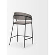 Mercana Carolyn Fabric & Matte Black Metal Counter Stool