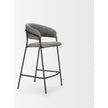 Mercana Carolyn Fabric & Matte Black Metal Counter Stool