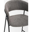 Mercana Carolyn Fabric & Matte Black Metal Counter Stool