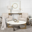 Mercana Reinhold Round Metal Base Coffee Table