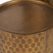 Mercana Gage Antiqued Gold Honeycomb Textured Metal Candle Holder - Set of 2