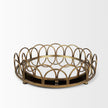 Mercana Lenore Round Metal/Mirror Tray - Set of 2