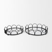 Mercana Lenore Round Metal/Mirror Tray - Set of 2