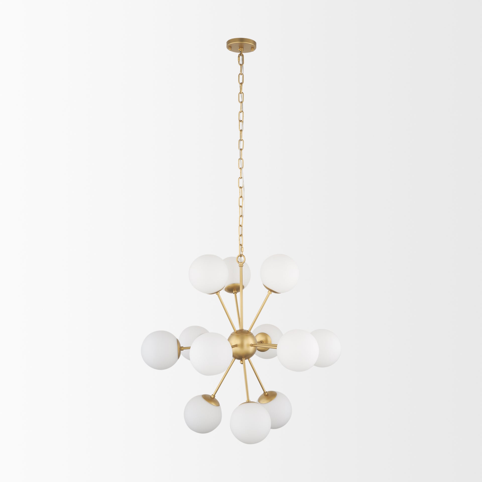 Mercana Barbara Metal w/ Frosted Glass Globes Chandelier