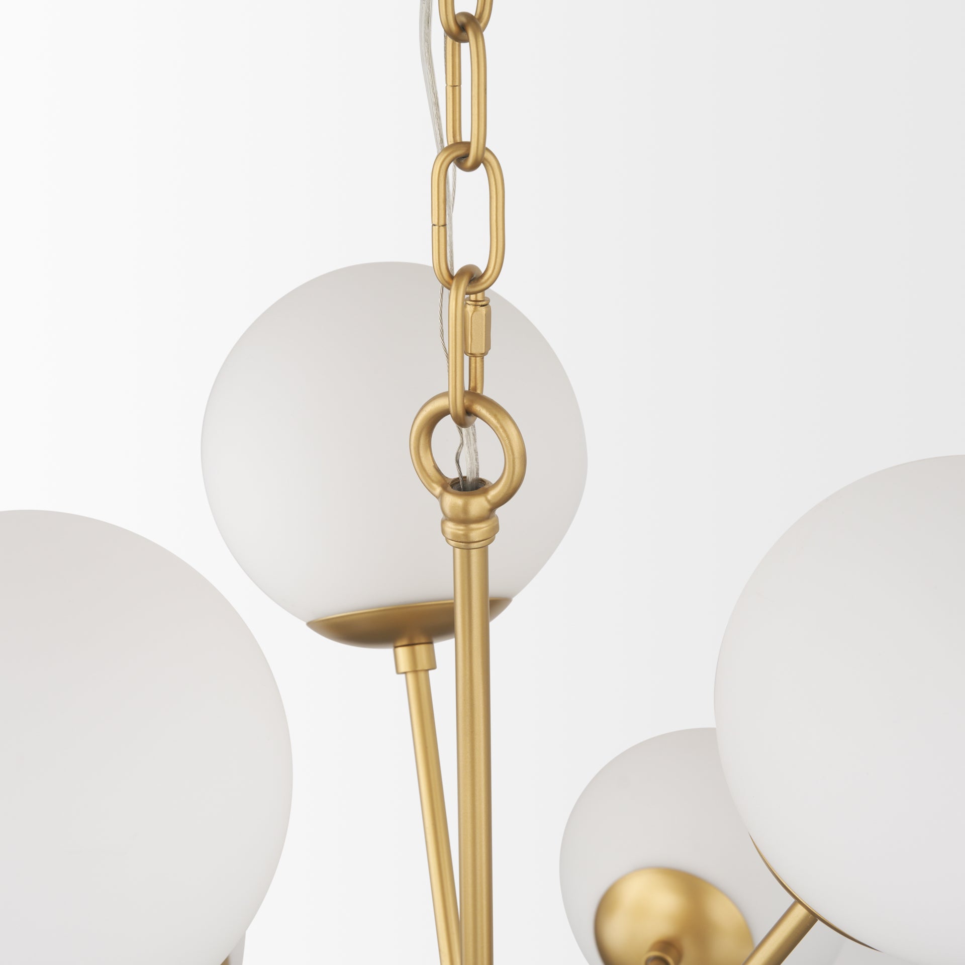 Mercana Barbara Metal w/ Frosted Glass Globes Chandelier