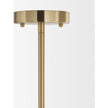 Mercana Cybill Brushed Brass w/ White Metal Shade 1-Light Wall Pendant