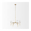 Mercana Edie Frosted Glass Globes 6-Light Chandelier