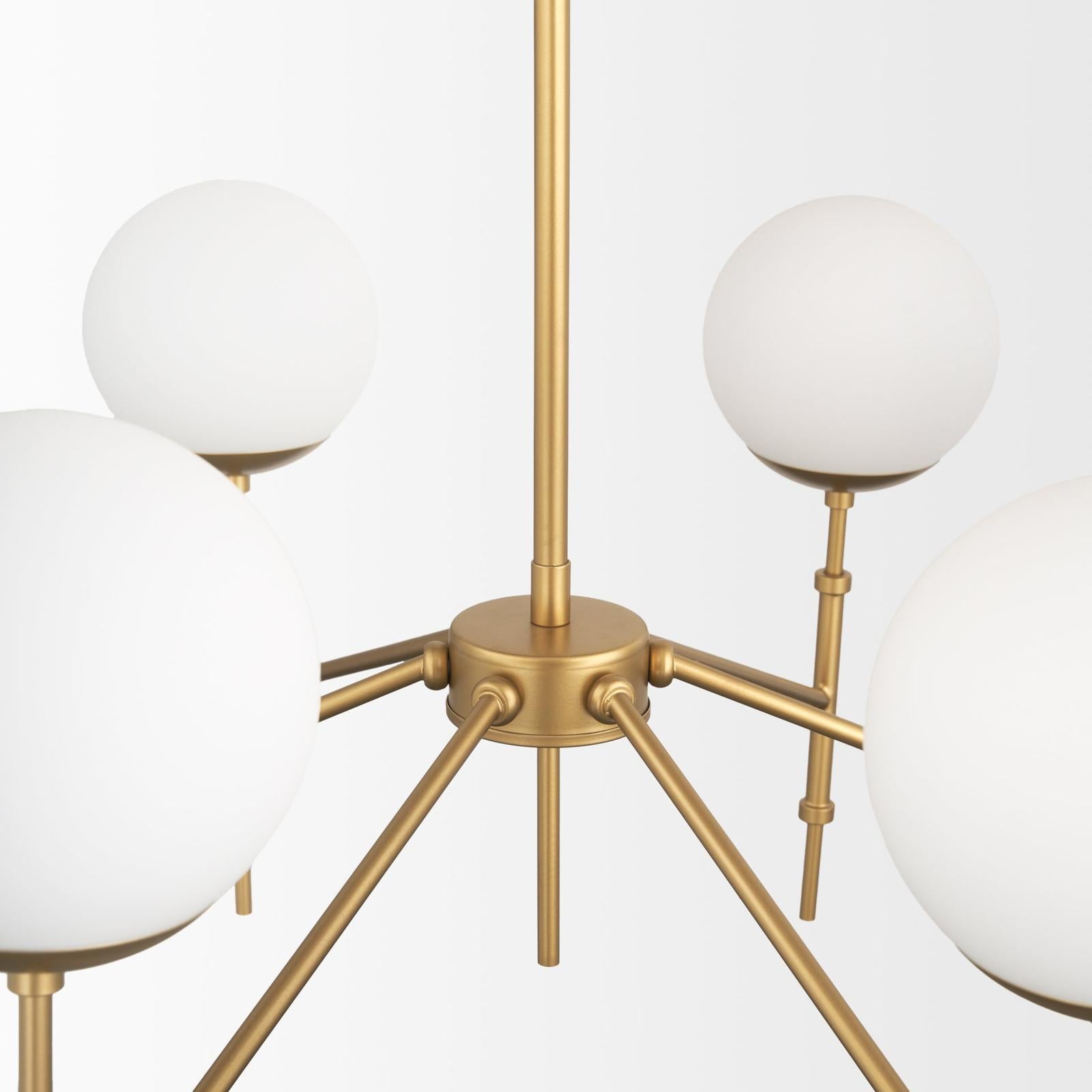 Mercana Edie Frosted Glass Globes 6-Light Chandelier