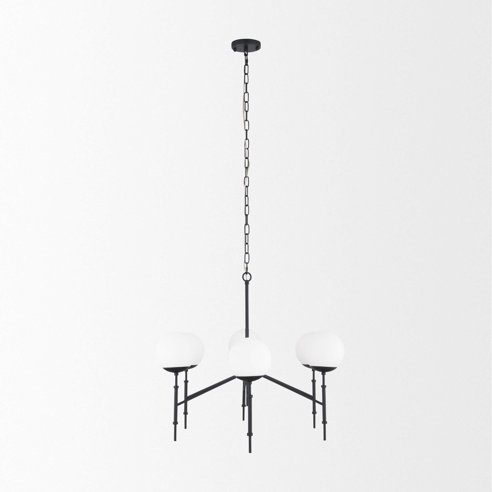 Mercana Edie Frosted Glass Globes 6-Light Chandelier