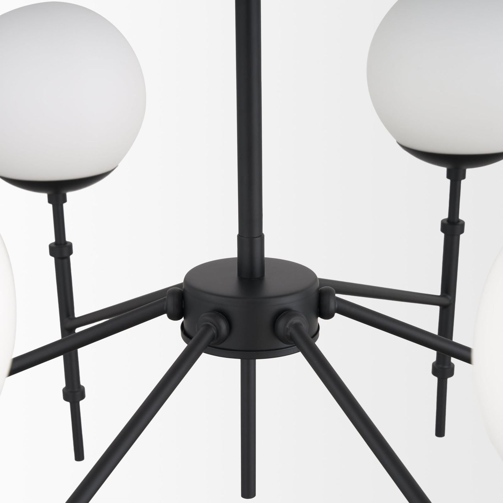 Mercana Edie Frosted Glass Globes 6-Light Chandelier
