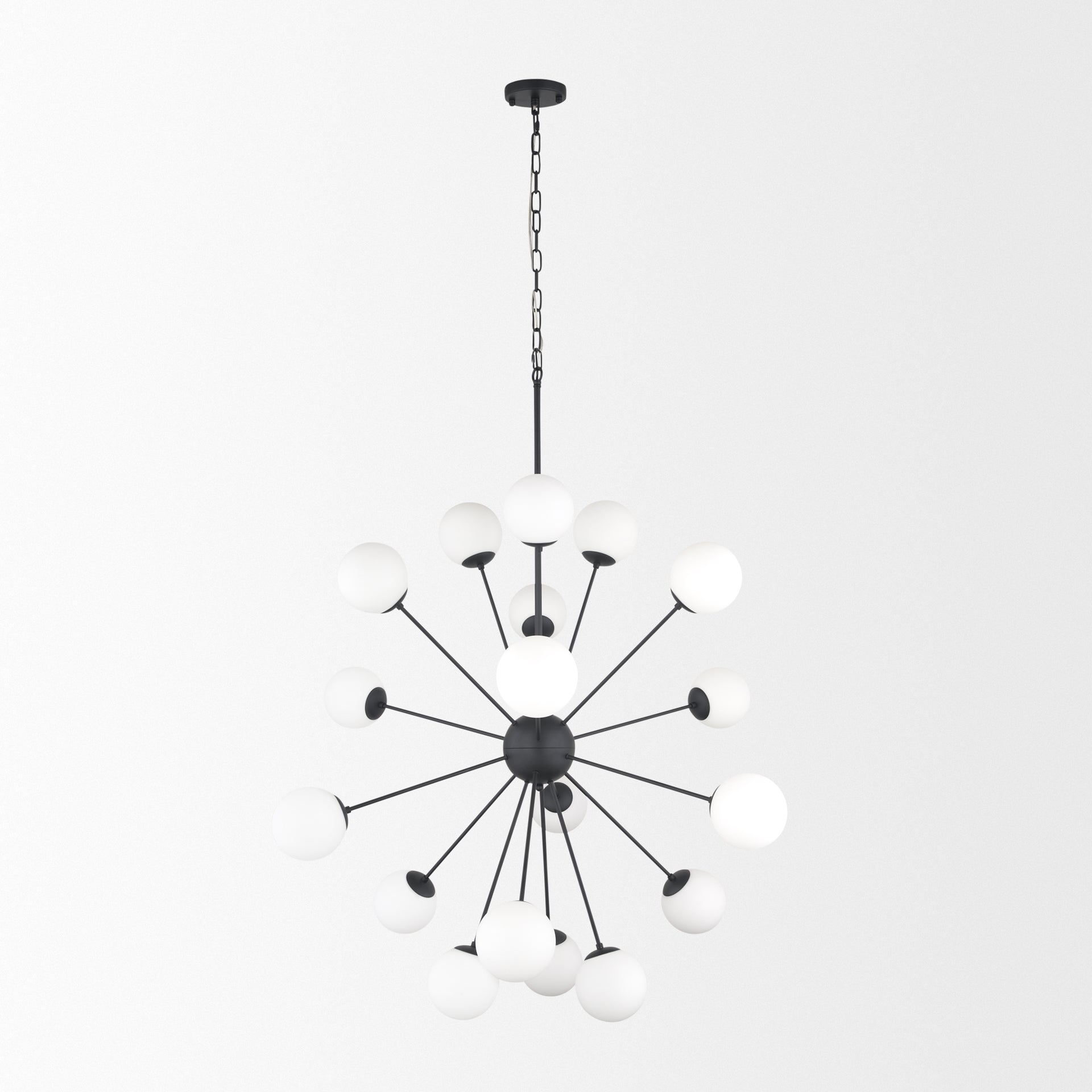 Mercana Barbara Metal w/ Frosted Glass Globes Chandelier