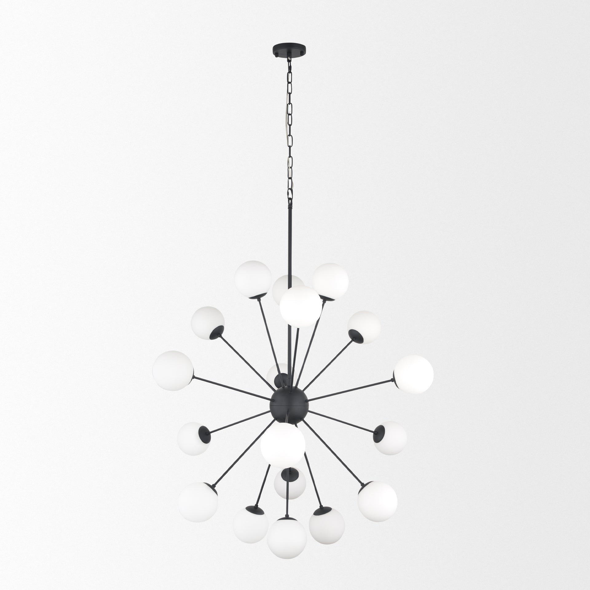 Mercana Barbara Metal w/ Frosted Glass Globes Chandelier