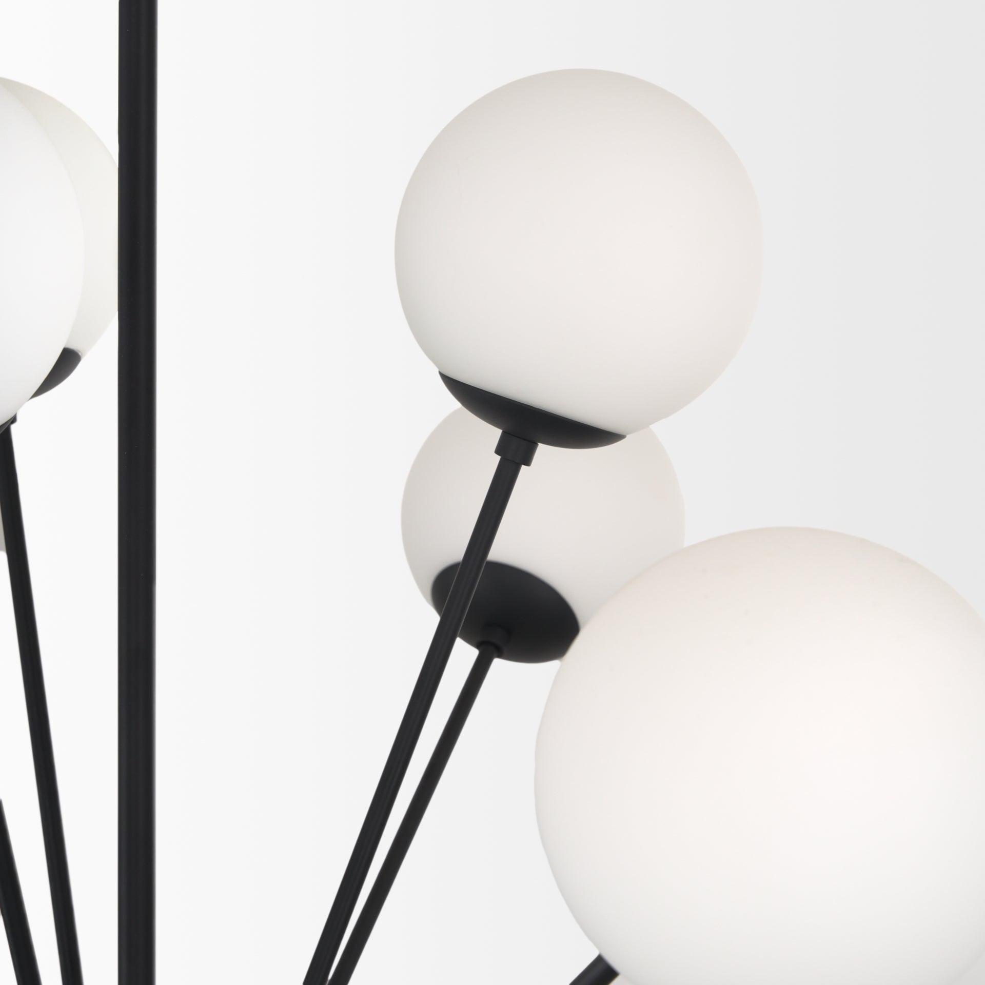 Mercana Barbara Metal w/ Frosted Glass Globes Chandelier