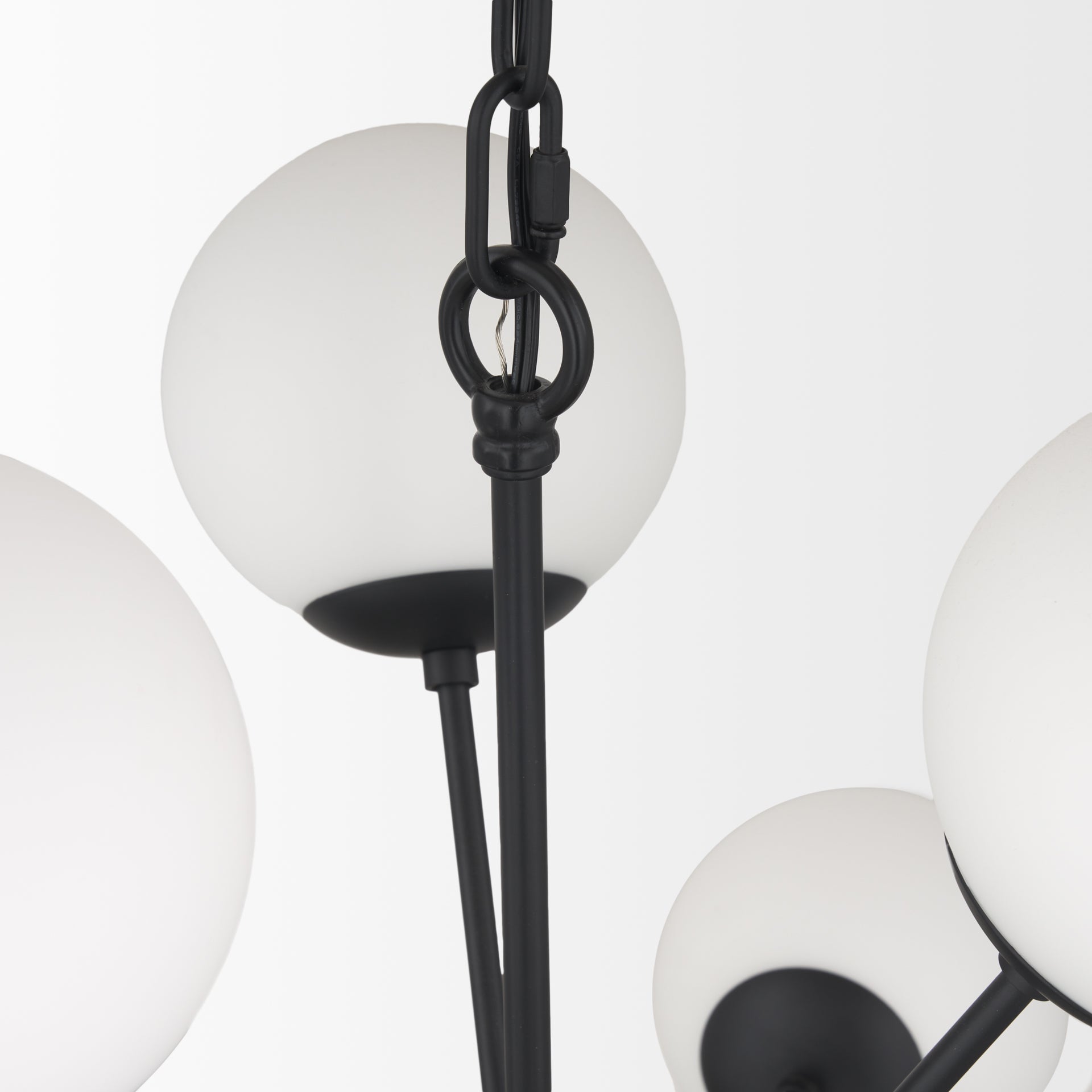 Mercana Barbara Metal w/ Frosted Glass Globes Chandelier