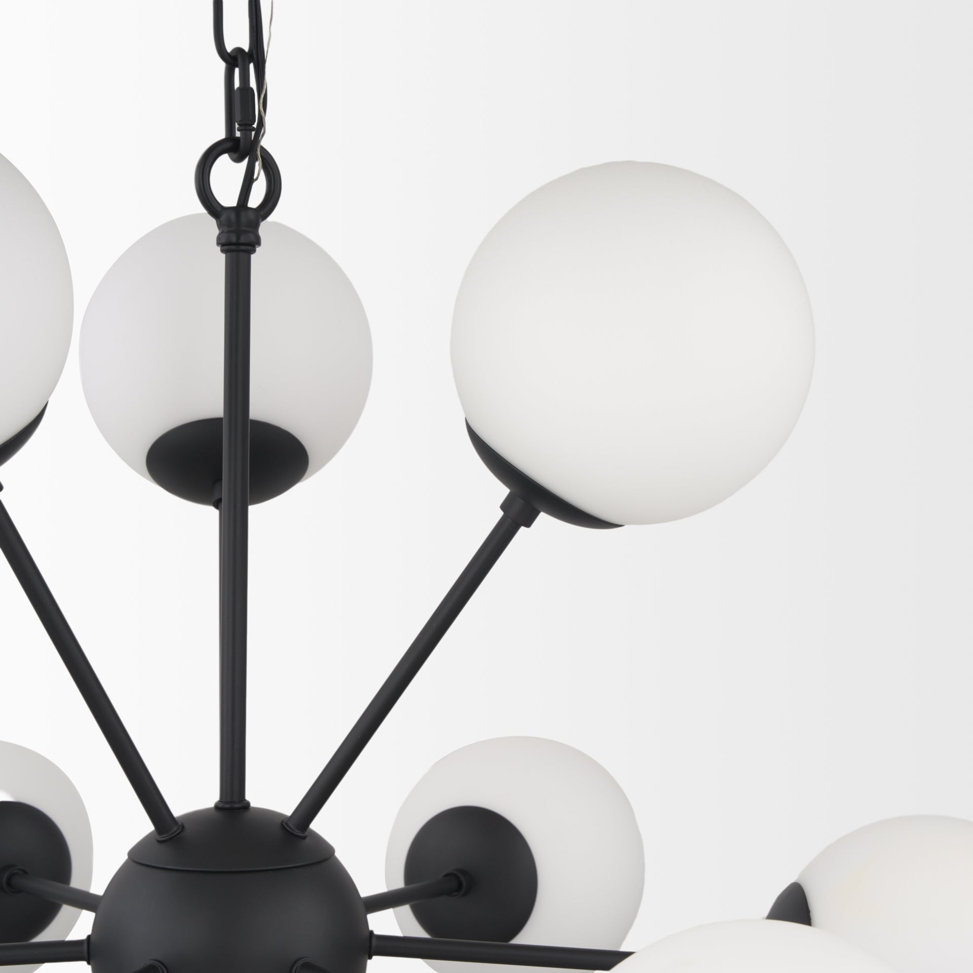 Mercana Barbara Metal w/ Frosted Glass Globes Chandelier