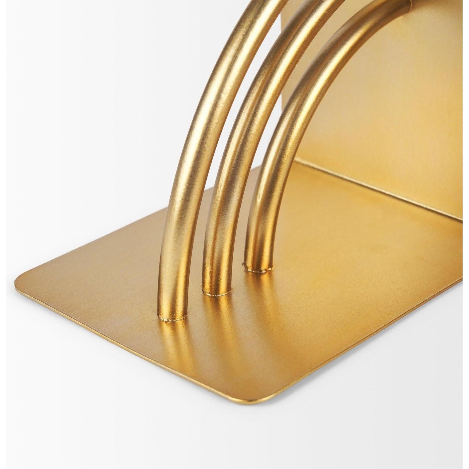 Mercana Hope Gold Metal Bookends