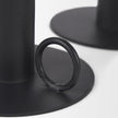 Mercana Noir Matte Black Metal Candle Holders-Set of 3