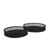 Mercana Thea Matte Black Wicker Trays - Set of 2 Clearance