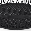 Mercana Thea Matte Black Wicker Trays - Set of 2 Clearance