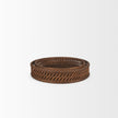Mercana Thala Medium Brown Round Wicker Tray - Set of 2 Clearance