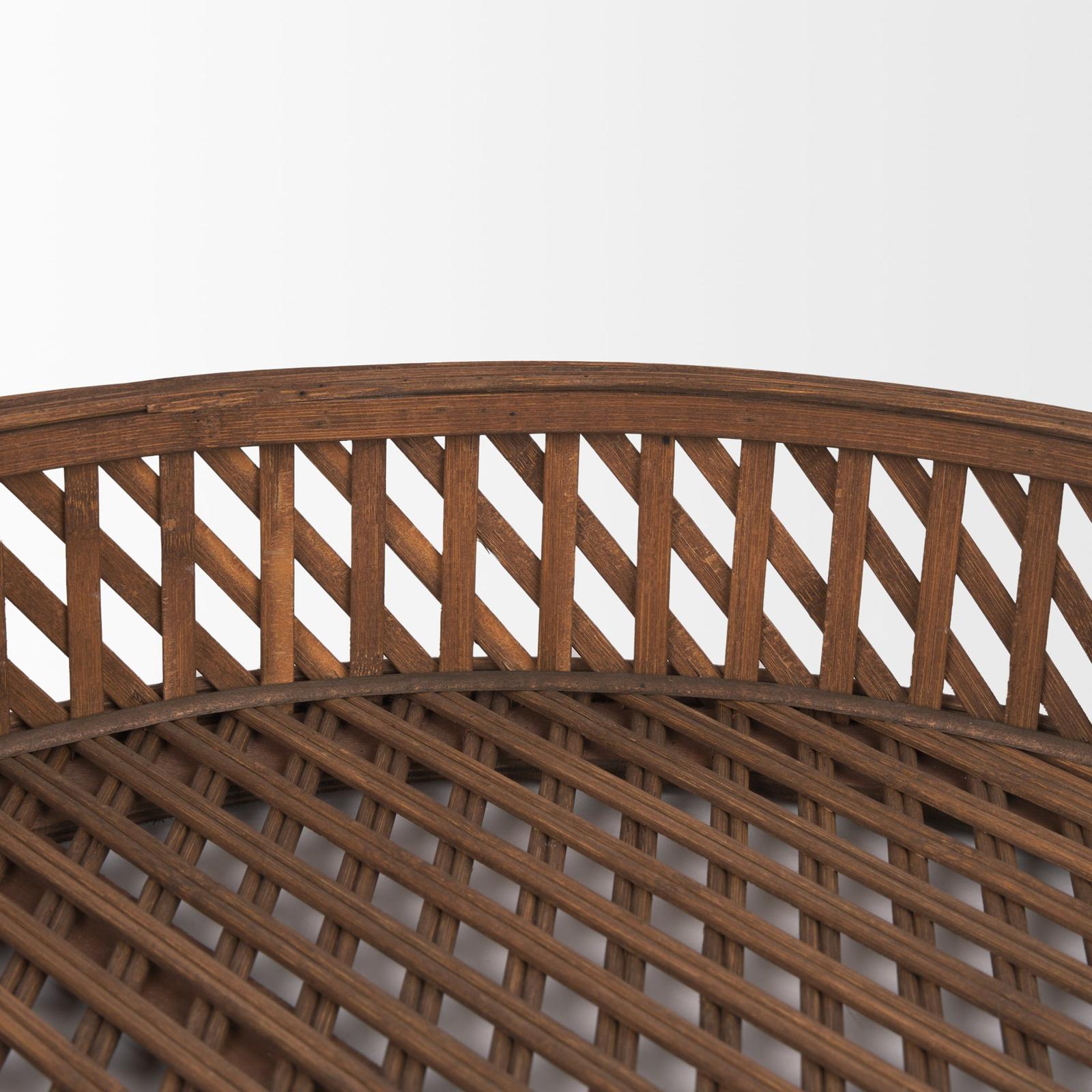 Mercana Thala Medium Brown Round Wicker Tray - Set of 2 Clearance