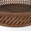 Mercana Thala Medium Brown Round Wicker Tray - Set of 2 Clearance
